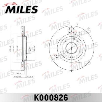 Miles K000826 - Гальмівний диск autocars.com.ua