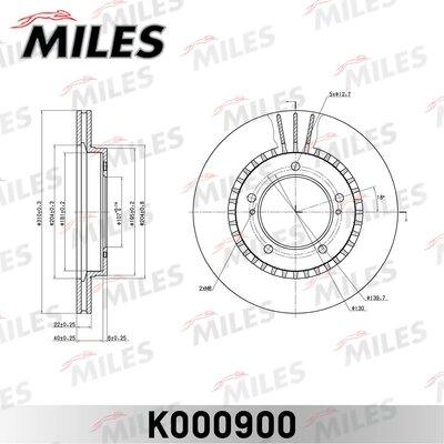 Miles K000900 - Тормозной диск avtokuzovplus.com.ua