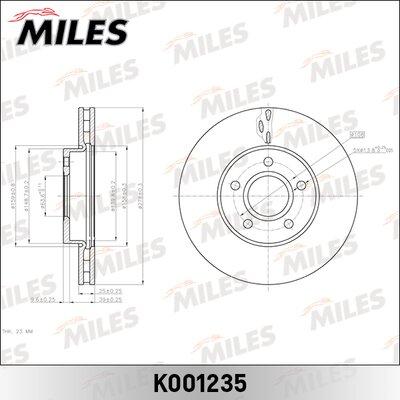 Miles K001235 - Тормозной диск avtokuzovplus.com.ua