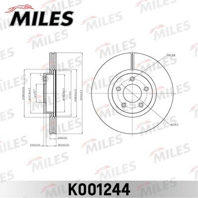 Miles K001244 - Гальмівний диск autocars.com.ua