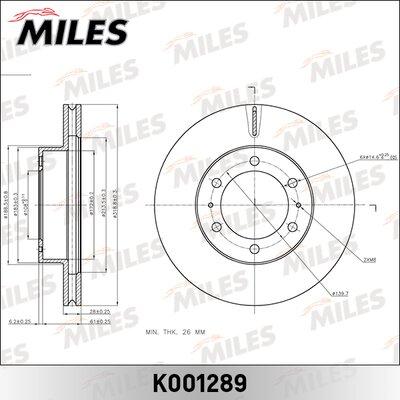 Miles K001289 - Гальмівний диск autocars.com.ua