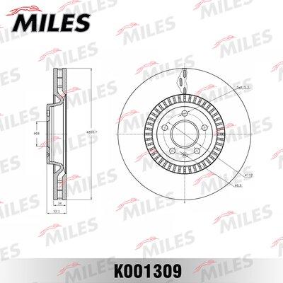 Miles K001309 - Гальмівний диск autocars.com.ua