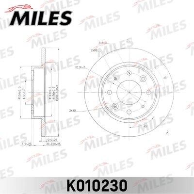 Miles k010230 - Тормозной диск autodnr.net