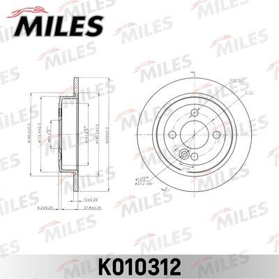 Miles K010312 - Тормозной диск avtokuzovplus.com.ua