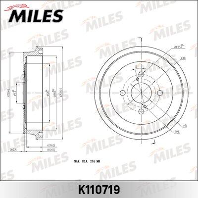Miles k110719 - Тормозной барабан autodnr.net