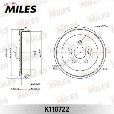 Miles k110722 - Тормозной барабан autodnr.net