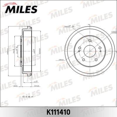 Miles k111410 - Тормозной барабан autodnr.net