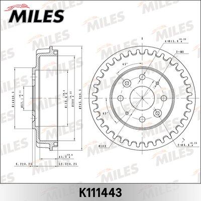 Miles k111443 - Тормозной барабан autodnr.net