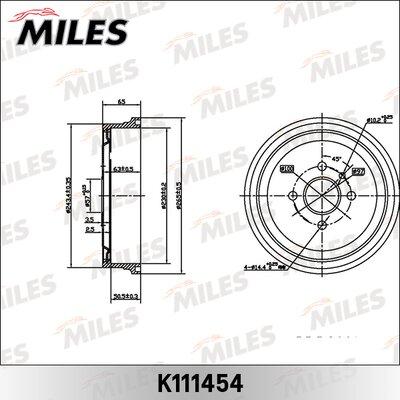 Miles K111454 - Гальмівний барабан autocars.com.ua