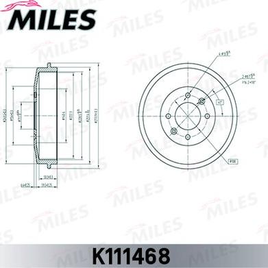 Miles k111468 - Тормозной барабан autodnr.net