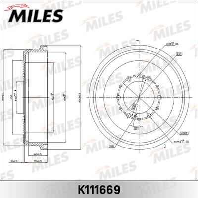 Miles K111669 - Гальмівний барабан autocars.com.ua