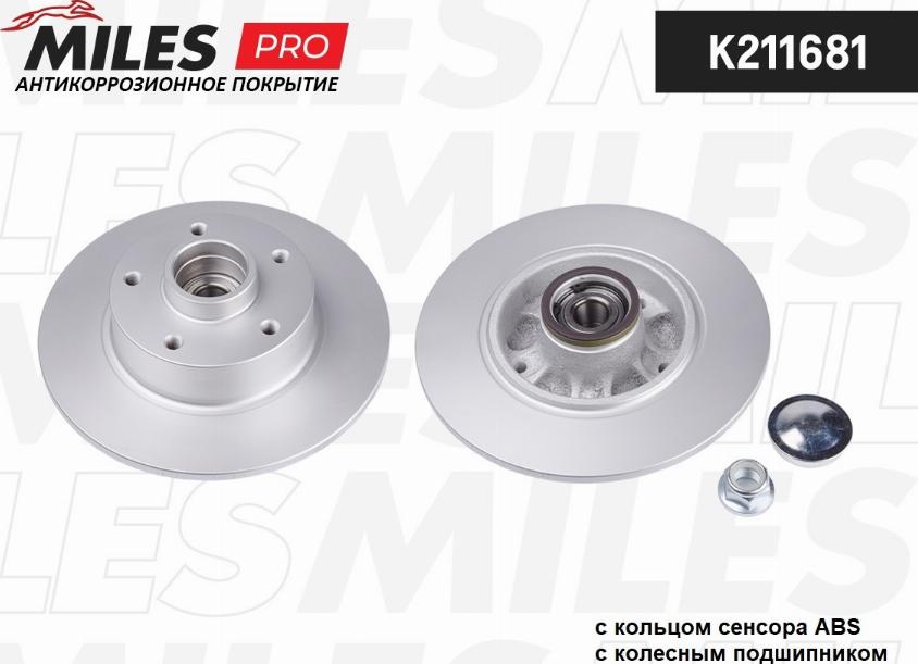 Miles K211681 - Гальмівний диск autocars.com.ua