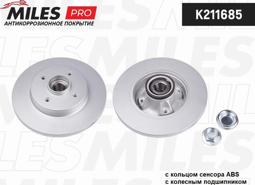 Miles K211685 - Гальмівний диск autocars.com.ua