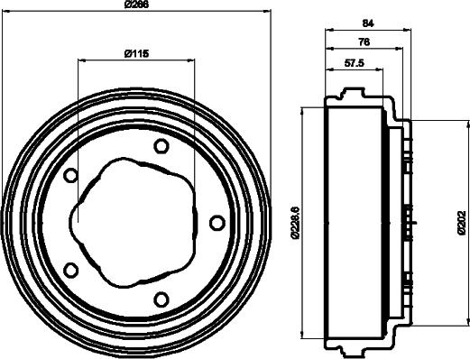 Mintex MBD015 - Гальмівний барабан autocars.com.ua