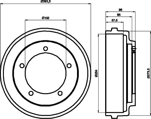 Mintex MBD020 - Тормозной барабан avtokuzovplus.com.ua