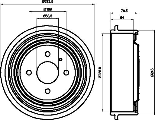 Mintex MBD029 - Тормозной барабан avtokuzovplus.com.ua