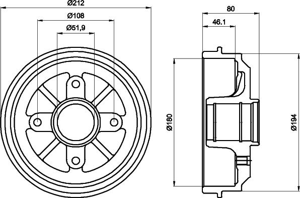 Mintex MBD035 - Гальмівний барабан autocars.com.ua