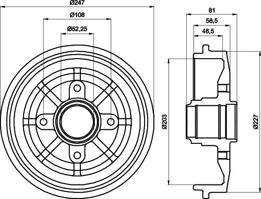 Mintex MBD056 - Гальмівний барабан autocars.com.ua