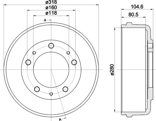 Mintex MBD057 - Тормозной барабан avtokuzovplus.com.ua