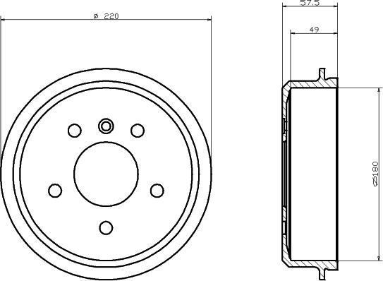 Mintex MBD062 - Гальмівний барабан autocars.com.ua