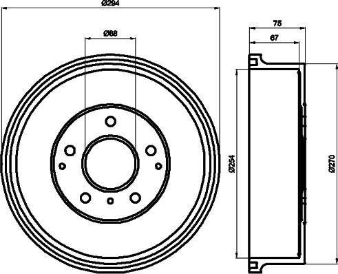 Mintex MBD129 - Гальмівний барабан autocars.com.ua