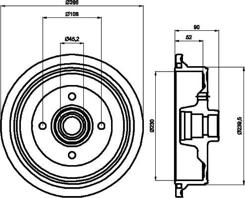 Mintex MBD136 - Тормозной барабан avtokuzovplus.com.ua