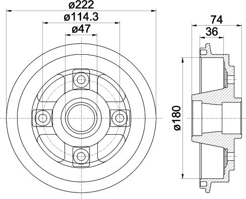 Mintex MBD160 - Гальмівний барабан autocars.com.ua