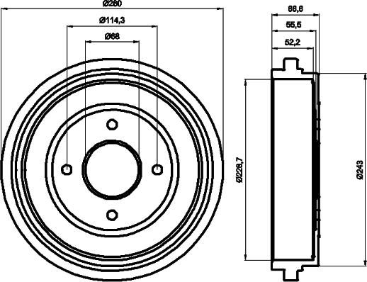 Mintex MBD178 - Тормозной барабан avtokuzovplus.com.ua