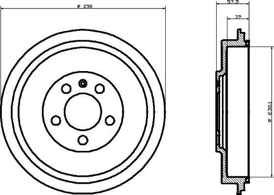 Mintex MBD193 - Гальмівний барабан autocars.com.ua