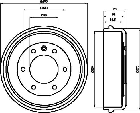 Mintex MBD223 - Гальмівний барабан autocars.com.ua