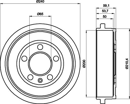 Mintex MBD247 - Гальмівний барабан autocars.com.ua