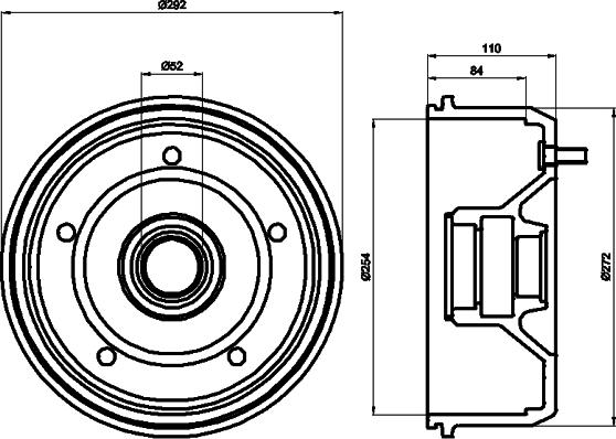 Mintex MBD258 - Гальмівний барабан autocars.com.ua