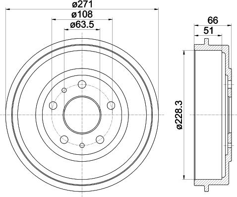 Mintex MBD262 - Тормозной барабан avtokuzovplus.com.ua