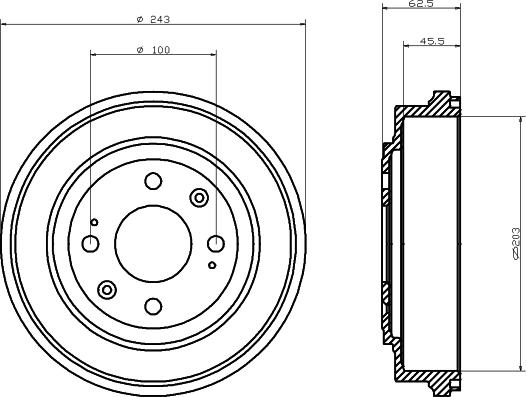 Mintex MBD268 - Гальмівний барабан autocars.com.ua