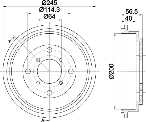 Mintex MBD290 - Гальмівний барабан autocars.com.ua