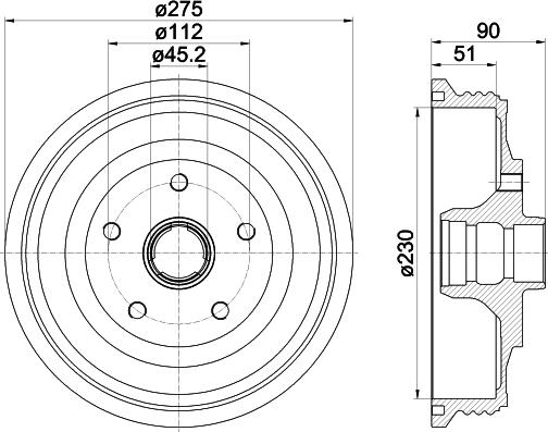 Mintex MBD297 - Гальмівний барабан autocars.com.ua