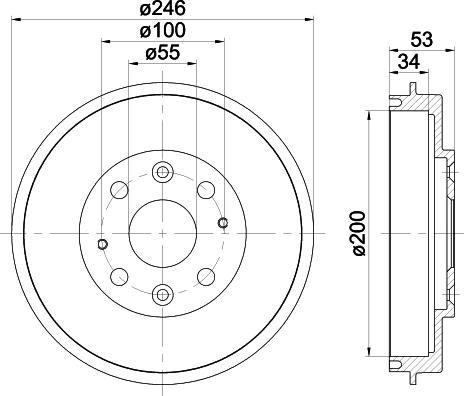 Mintex MBD300 - Гальмівний барабан autocars.com.ua