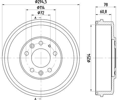 Mintex MBD358 - Тормозной барабан avtokuzovplus.com.ua