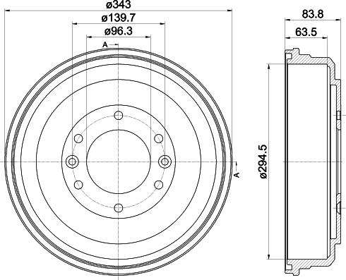 Mintex MBD368 - Тормозной барабан avtokuzovplus.com.ua