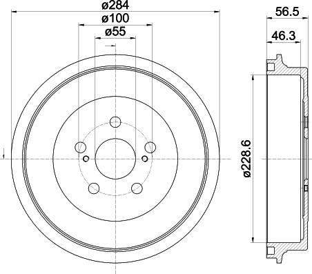 Mintex MBD400 - Тормозной барабан avtokuzovplus.com.ua