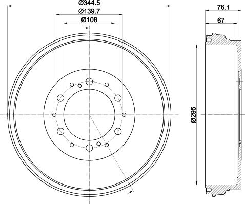 Mintex MBD403 - Гальмівний барабан autocars.com.ua