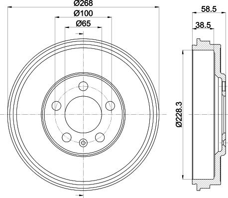 Mintex MBD408 - Тормозной барабан avtokuzovplus.com.ua