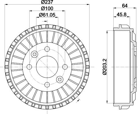 Mintex MBD410 - Гальмівний барабан autocars.com.ua