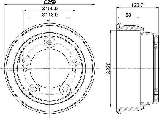 Mintex MBD414 - Тормозной барабан avtokuzovplus.com.ua