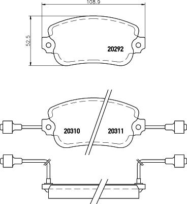 Mintex MDB1087 - Гальмівні колодки, дискові гальма autocars.com.ua