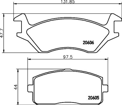 Mintex MDB1145 - Гальмівні колодки, дискові гальма autocars.com.ua