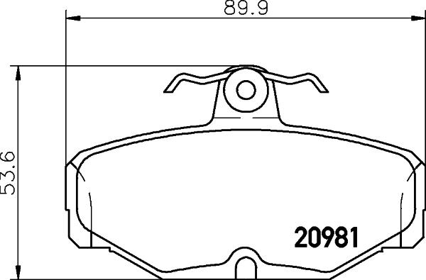 Mintex MDB1287 - Гальмівні колодки, дискові гальма autocars.com.ua