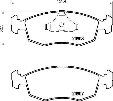 Mintex MDB1290 - Гальмівні колодки, дискові гальма autocars.com.ua