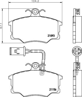 Mintex MDB1373 - Гальмівні колодки, дискові гальма autocars.com.ua