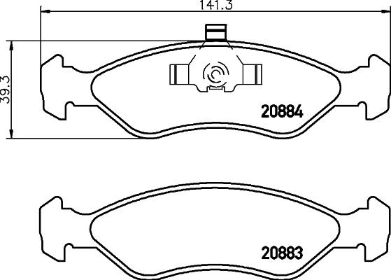 Mintex MDB1463 - Гальмівні колодки, дискові гальма autocars.com.ua